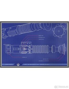 Stříbrná folie 1 oz -LUKE SKYWALKER LIGHTSABER Star Wars