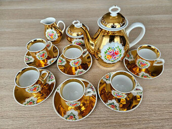 Kávový servis zlatý