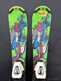 Zachovalé dětské lyže TECNO 80 cm s vázáním