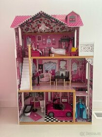 Dřevěný domeček pro panenky Barbie - Amelia