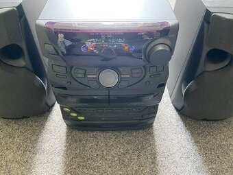 hifi věž daewoo reproduktory retro audio systém retro