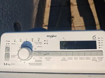 Whirlpool A++, 5,5kg, 1100ot. Parní programy.
