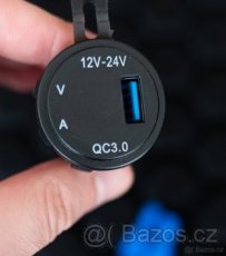 USB zásuvka/rychlonabíjení do automobilu 12/24V 3A (nová) - 1