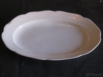 PORCELÁN- oválný tác bílý 35x25,zn.ZNHC
