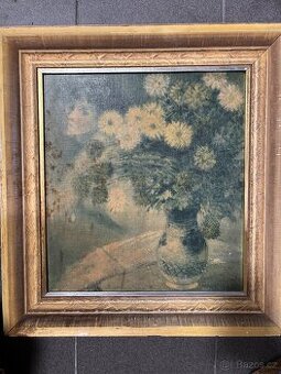 Obraz Ján Mudroch 1957 Kytice a žena 60x66 cm