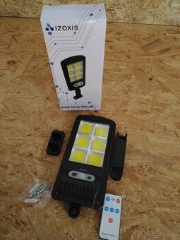 Venkovní solární LED světlo lampa + SENZOR 120LED