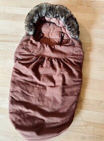 Vlněný fusak na kočárek hnědý - Elodie