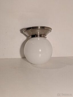 Art-Deco lustr z niklované mosazi, stropnice lampa