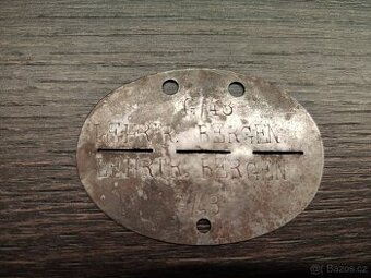 ID vojenská osobní známka Wehrmacht - Lehrtr.Bergen G/48
