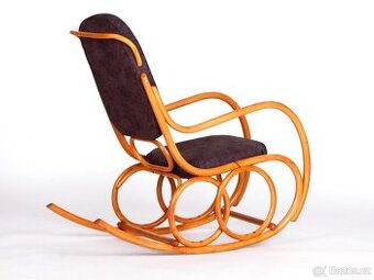 Značkové houpací křeslo TON, nové čalounění.