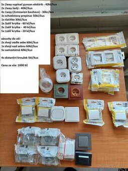 Zasuvky a vypinace do zdi