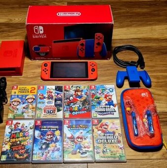 Prodám Nintendo Switch Mario Red & Blue Edition