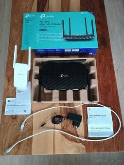 WiFi Router TP link + zesilovač signálu TP link