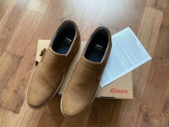 Nové pánské kožené slip-on boty Baťa - č. 43