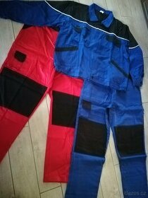 Pracovní oblečení, montérkové kalhoty, bundy, vel. 62, NOVÉ
