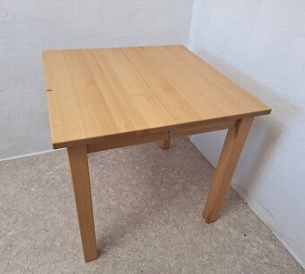 Sleva - Nový rozkládací stůl buk masiv 80x80+40 cm