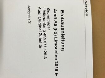 Příčníky na AUDI A6 od r.v. 2019 (C8=F8)