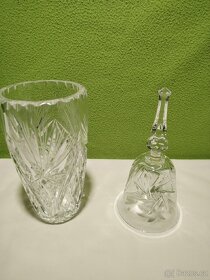 Křišťálová váza a zvonek Sklo Bohemia EV7