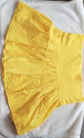 Žlutá bavlněná balonová sukně