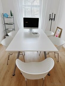 Stůl IKEA Galant, velký bílý stůl