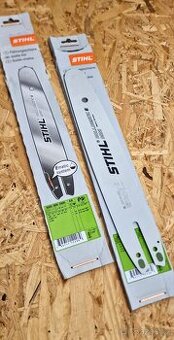 Prodám 2 originál vodicí NEPOUŽITÉ lišty Stihl + 2 řetězy