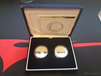 ANGLIE - 2002 & 2003 Royal Celebration stříbro Proof 2 x £5