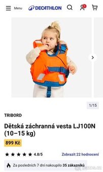 Dětská záchranná vesta