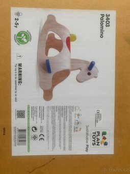 Houpací kůň Plantoys Palomino. Motessori koník