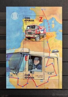 Známka, Aršík Karel Loprais 1949-2021Tatra 815 Dakar TOP