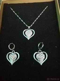 Stříbrná velká srdíčkova