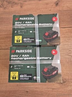 Baterie Parkside 20V 4Ah - 2 kusy