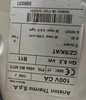 Bojler plynový 100l Ariston Thermo