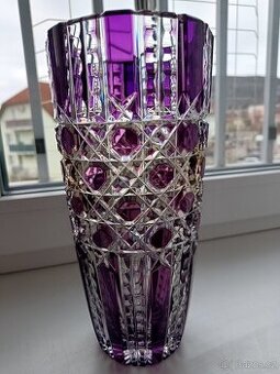 Váza broušený křišťál 25,5cm