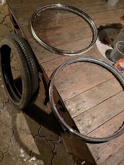 Moped Stadion S11-S22 2x ráfek , 2x pneu , 1x výplet