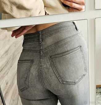 Dámské šedé skinny džíny, velikost S