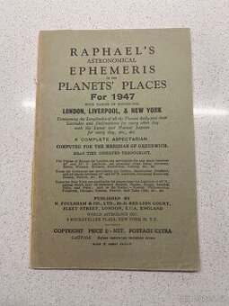 Raphael's Astronomical Ephemeris Planet´s places for 1947 - 1