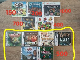 Prodám hry na Nintendo Ds/3Ds