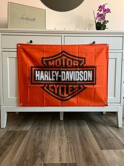 Vlajka Harley Davidson oranžová