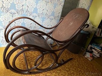 Prvorepublikové houpací křeslo thonet