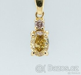 14K přívěšek s diamanty 0,57ct - certifikát AIG