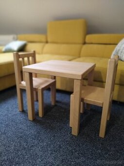 Dětský jídelní set z masivu