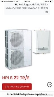 Tepelné čerpadlo De Dietrich 22TR/E vzduch voda