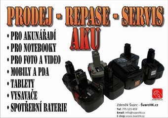 Repase akumulátorů / baterií k nářadí / baterie elektrokola