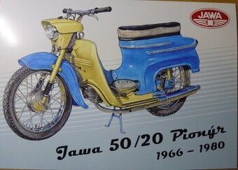 Jawa 50/20 Pionýr folder s pamětní bankovkou