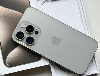 iPhone 15 Pro Natural Titanium BATERIE 100% TOP