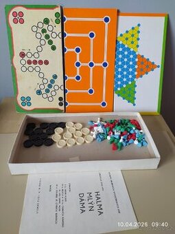 Starý soubor stolních her  z n.p. TOFA Semily