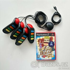 Buzz Hudební Kvíz + ovladače pro PS2 Playstation 2
