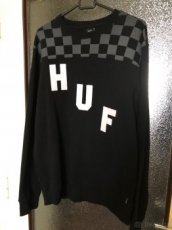 pánská mikina HUF BLACKOUT CREW BLACK - M - 1