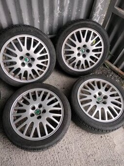 4ks alu disky orig. Škoda 5x100 r16 pneu 205/45 r16