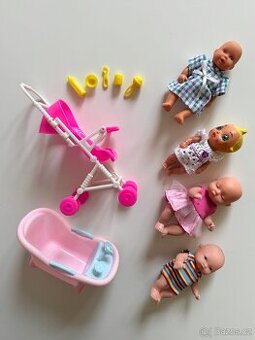 Malé panenky miminka s doplňky